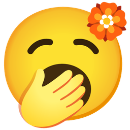 yawning face and rosette