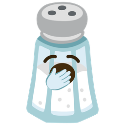 yawning face and salt