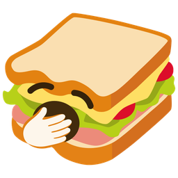 yawning face and sandwich