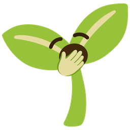 yawning face and seedling