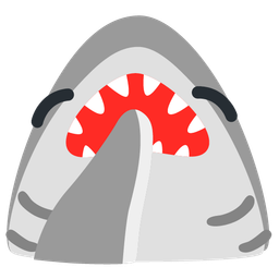 yawning face and shark