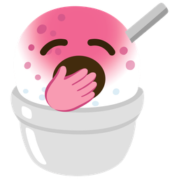 yawning face and shaved ice