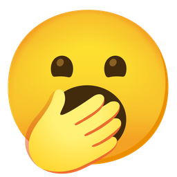 yawning face and shushing face