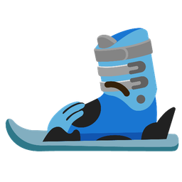 Yawning face and Skis