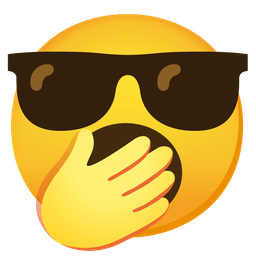 Yawning face and Smiling face with sunglasses