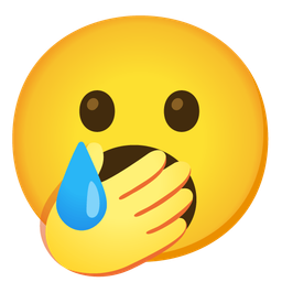 Yawning face and Smiling face with tear