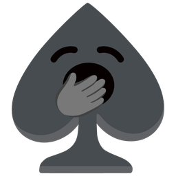 Yawning face and Spade suit