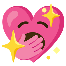 yawning face and sparkling heart