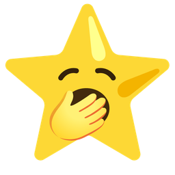 yawning face and star