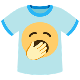 yawning face and t-shirt