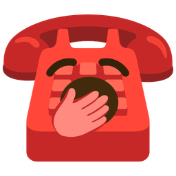 yawning face and telephone