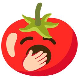 Yawning face and Tomato