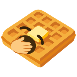 yawning face and waffle