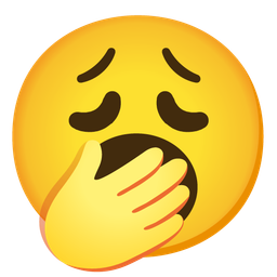 Yawning face and Weary face