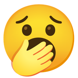 Yawning face and Worried face