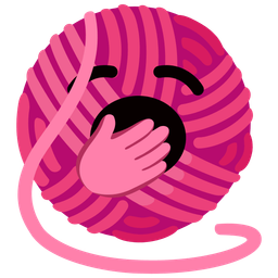 yawning face and yarn