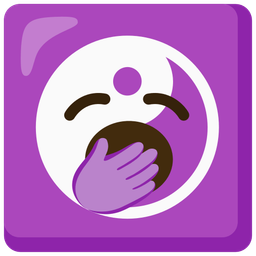 Yawning face and Yin yang