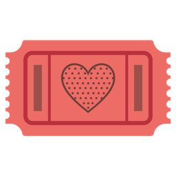 yellow heart and admission tickets