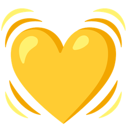 Yellow heart and Beating heart