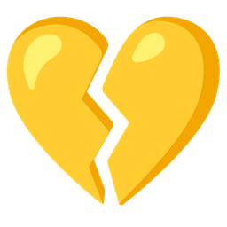 yellow heart and broken heart
