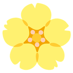 yellow heart and cherry blossom