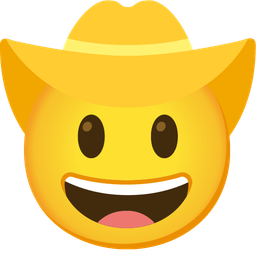 Yellow heart and Cowboy hat face