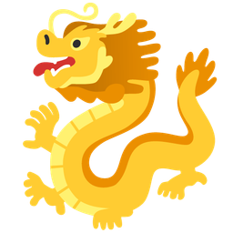 yellow heart and dragon