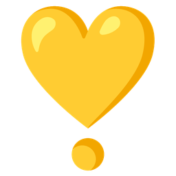 yellow heart and heart exclamation