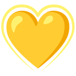 yellow heart and heart suit