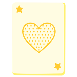 yellow heart and joker