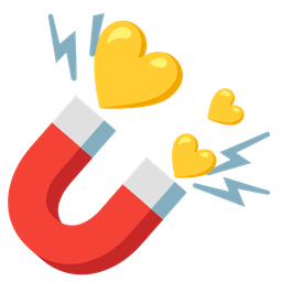 yellow heart and magnet