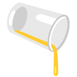 yellow heart and pouring liquid