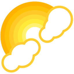 yellow heart and rainbow