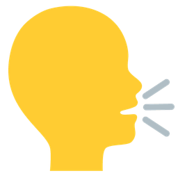 yellow heart and speaking head