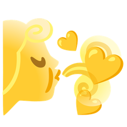 yellow heart and wind face