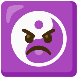 yin yang and angry face