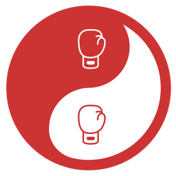 yin yang and boxing glove