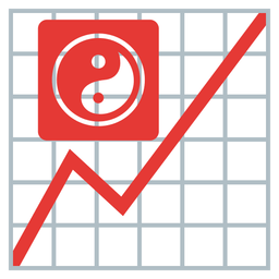 yin yang and chart increasing
