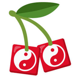 yin yang and cherries