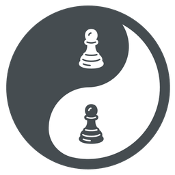 yin yang and chess pawn