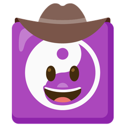 yin yang and cowboy hat face