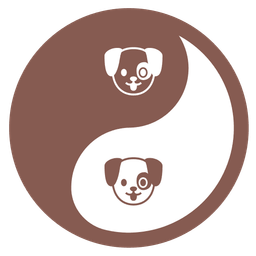 yin yang and dog face