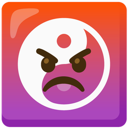 yin yang and enraged face