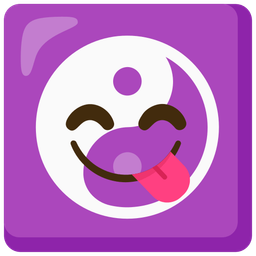 Yin yang and Face savoring food