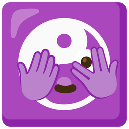 yin yang and face with peeking eye