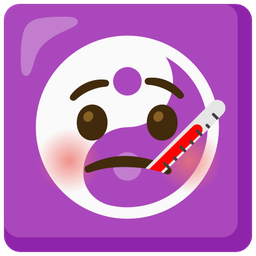 yin yang and face with thermometer