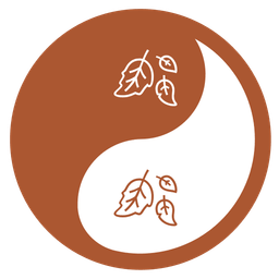 yin yang and fallen leaf