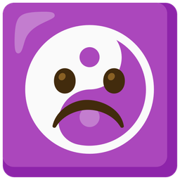 yin yang and frowning face