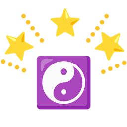 yin yang and glowing star