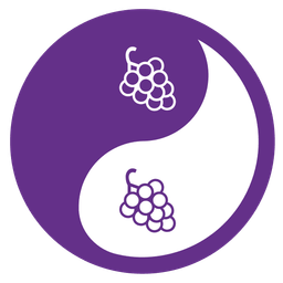yin yang and grapes